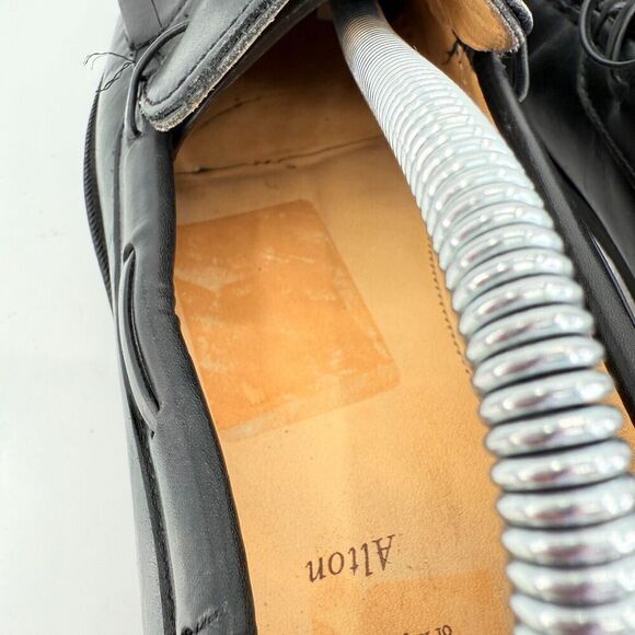 Allen Edmonds Alton Loafers Men's Size 11.5 B Black Leather Kittie Bow Tie  Shoe - Picture 8 of 16